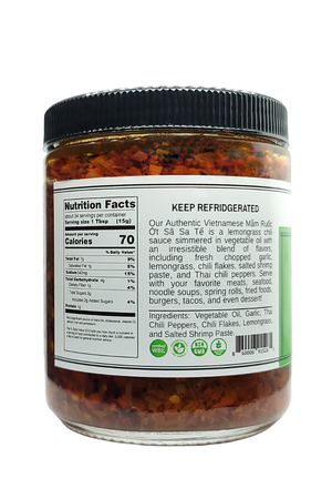 Original Authentic Vietnamese Lemongrass Chili Sauce (Mam Ruoc Ot Sa Sa Te)