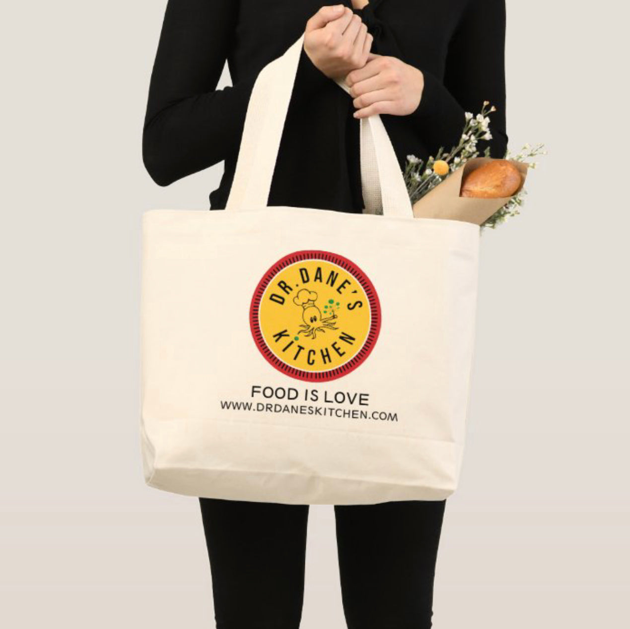 #FoodIsLove Reusable Shopping Tote Bag